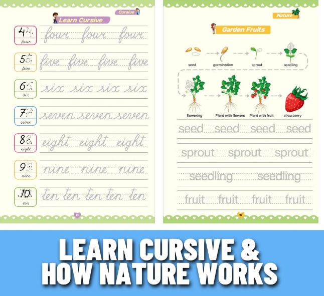 Kids Magic Practice Copybook Set Learn Faster with Sank Magic Book