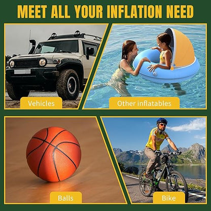 Tire Inflator Air Compressor for Quick and Easy Inflation Portable Solution