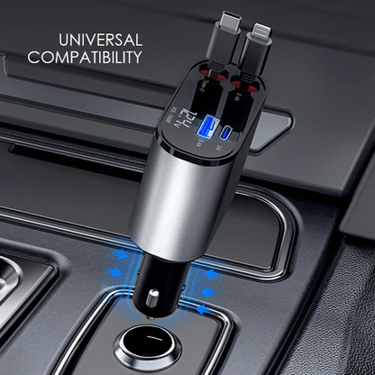 Retractable Car Charger for Quick Device Charging