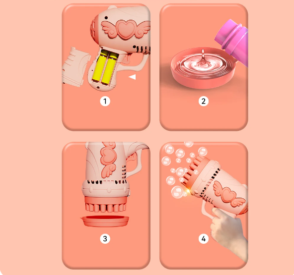 32 Holes Bubble Gun – Fun, Colorful Bubble Blaster for Kids and Adults